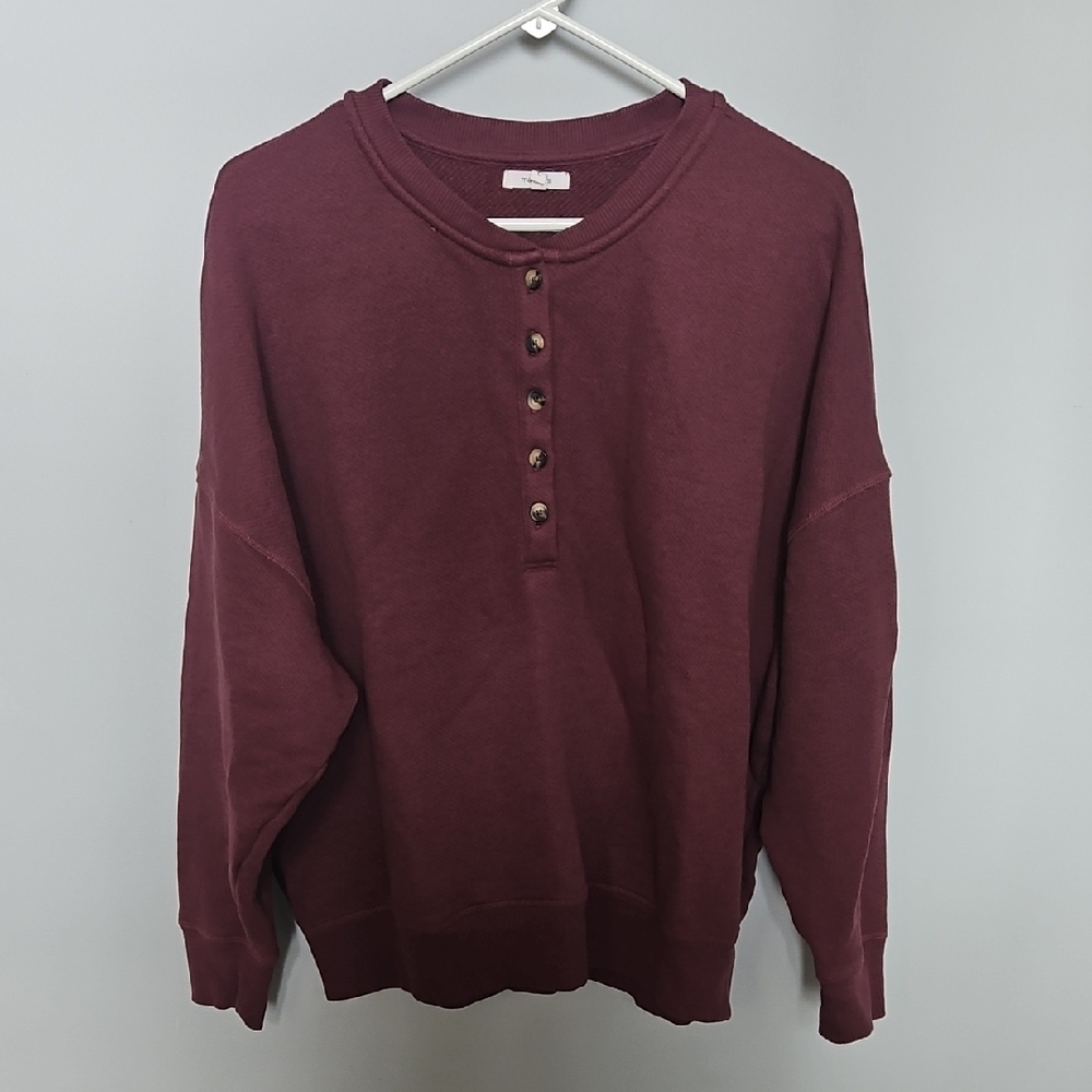 Maurices Maroon Textured Top